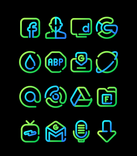 Earth - Lines Icon Pack - Image screenshot of android app