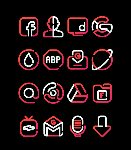 CherryLine - Red Icon Pack - عکس برنامه موبایلی اندروید