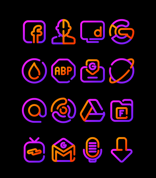 Viorange - Line Icon Pack - Image screenshot of android app