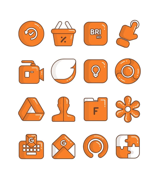 Carrot - Orange icon pack - Image screenshot of android app