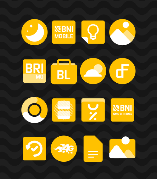 Yellow - Icon Pack - عکس برنامه موبایلی اندروید