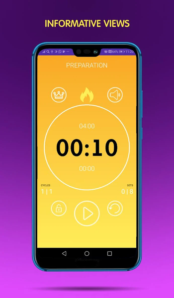 HIIT timer with music - Image screenshot of android app