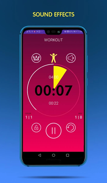 HIIT timer with music - Image screenshot of android app