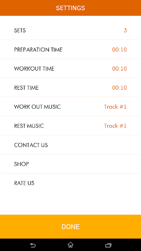 Interval timer with music - عکس برنامه موبایلی اندروید