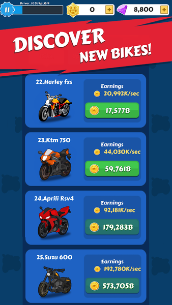 Merge Bike game Idle Tycoon - عکس بازی موبایلی اندروید