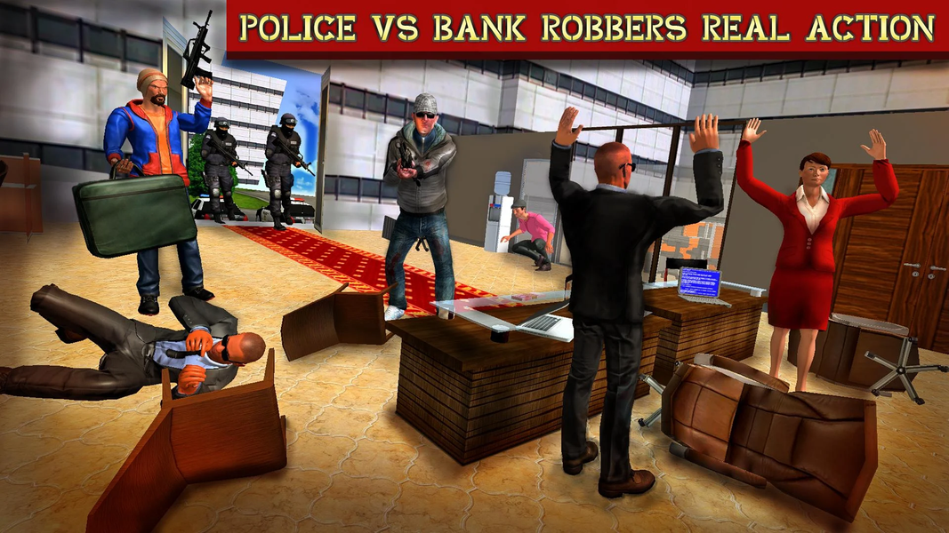 Bank Robbers Strike : US Polic - عکس بازی موبایلی اندروید