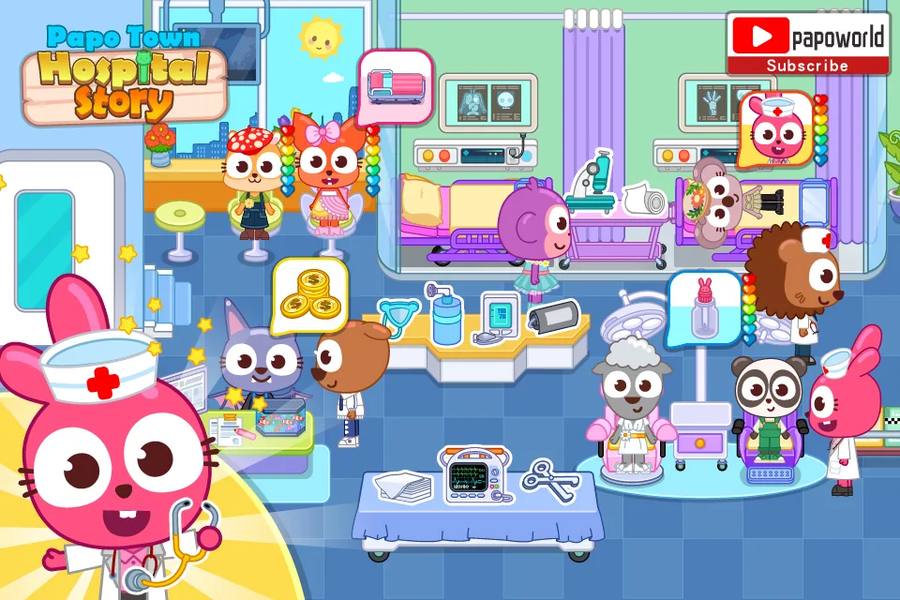 Papo Town: Hospital Story - Gameplay image of android game