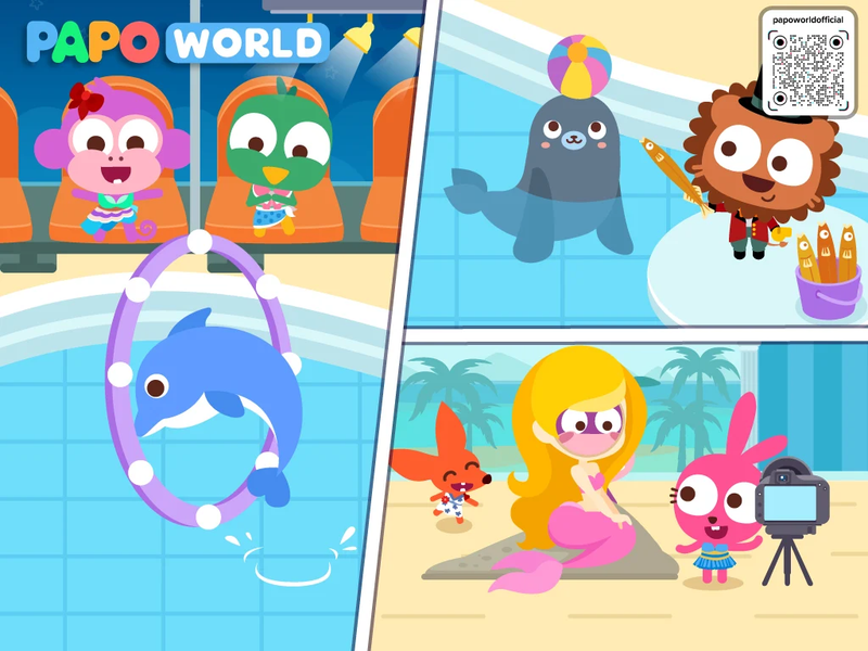 Papo Town Ocean Park -for kids - Gameplay image of android game