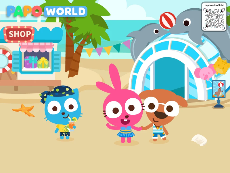 Papo Town Ocean Park -for kids - Gameplay image of android game