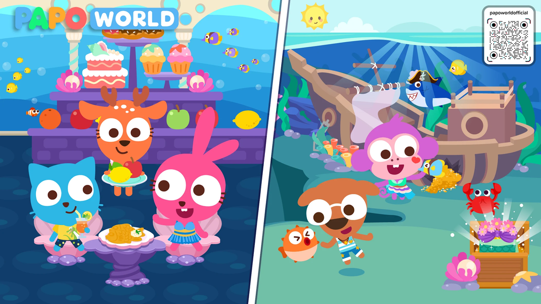 Papo Town Ocean Park -for kids - Gameplay image of android game
