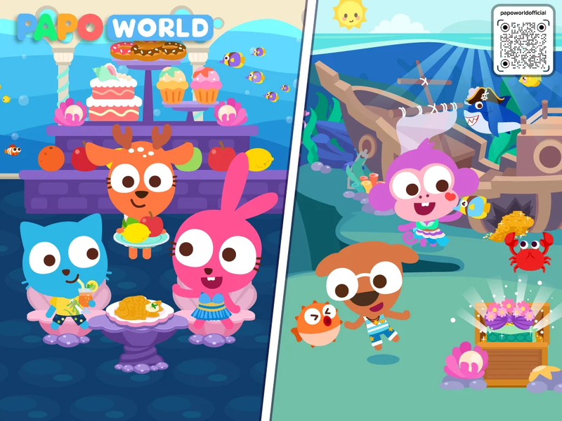Papo Town Ocean Park -for kids - Gameplay image of android game