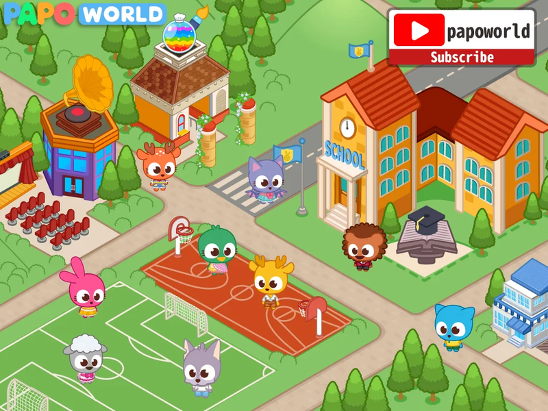 Papo Town School Life for Kids - عکس بازی موبایلی اندروید