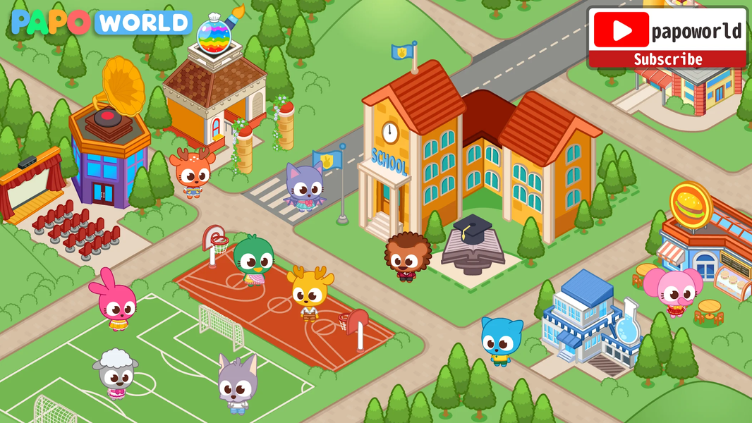 Papo Town School Life for Kids - عکس بازی موبایلی اندروید