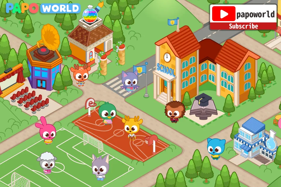 Papo Town School Life for Kids - عکس بازی موبایلی اندروید
