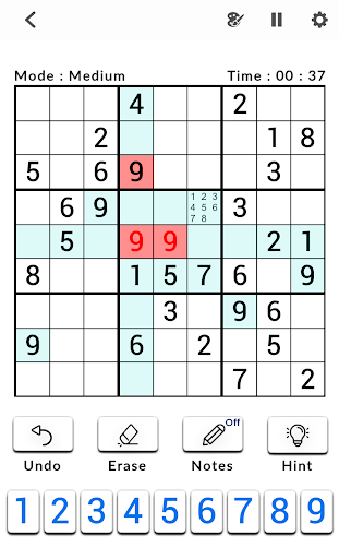 Sudoku Classic - Gameplay image of android game