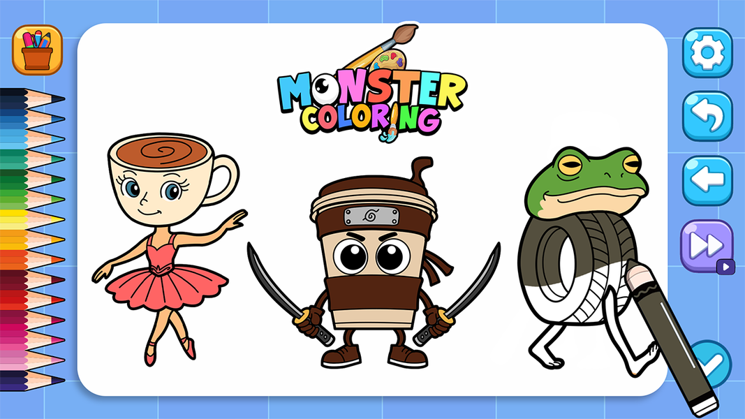 Monster Coloring: Draw Master - Gameplay image of android game