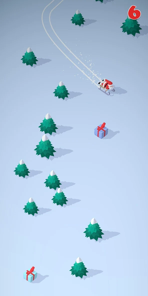 Santa Sled Race - Gameplay image of android game