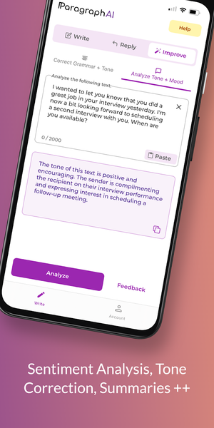 ParagraphAI: GPT Writer & Chat - عکس برنامه موبایلی اندروید
