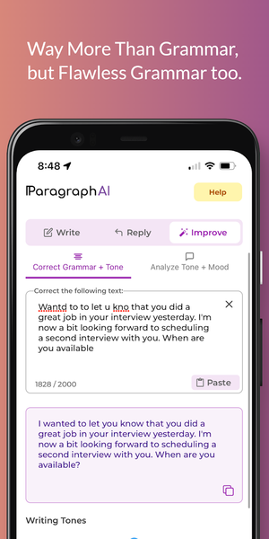 ParagraphAI: GPT Writer & Chat - عکس برنامه موبایلی اندروید
