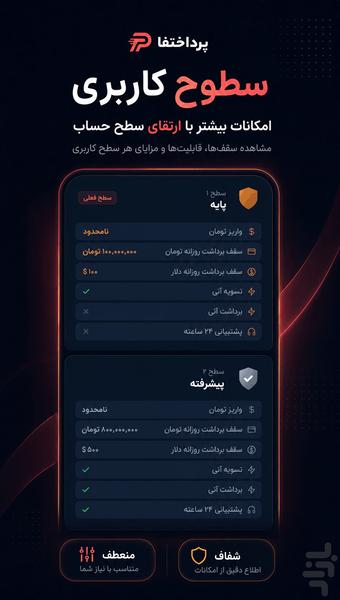 پرداختفا | انجام پرداخت بین المللی - عکس برنامه موبایلی اندروید