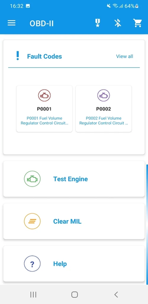 OBD2 Bluetooth Car Scanner - Image screenshot of android app