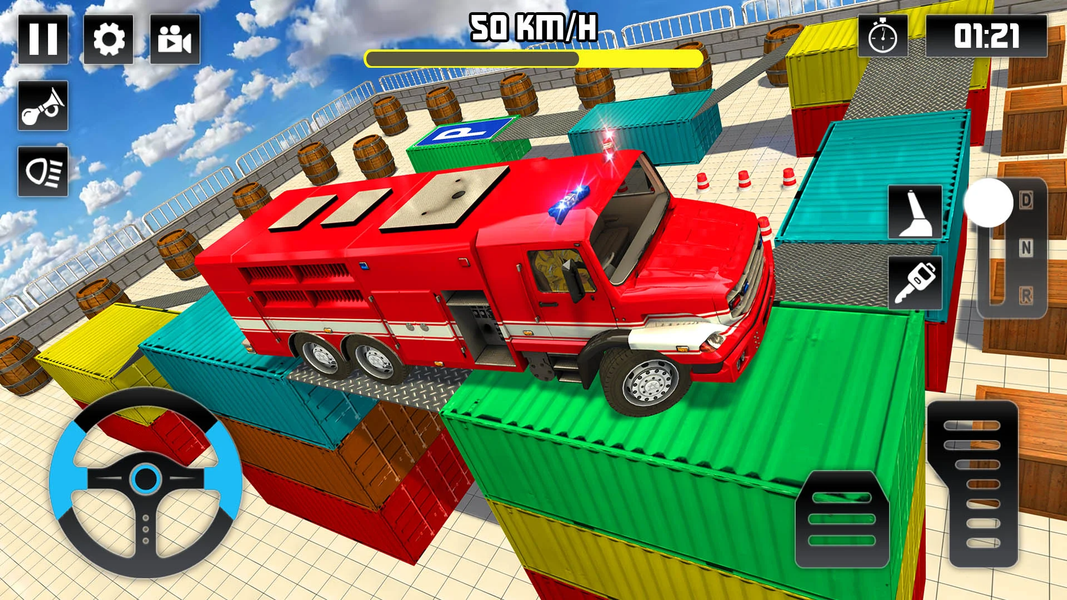 Fire Truck Parking Water Game - عکس بازی موبایلی اندروید