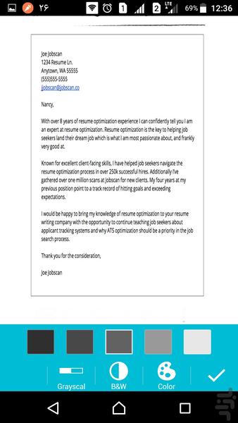 اسکنر PDF - عکس برنامه موبایلی اندروید