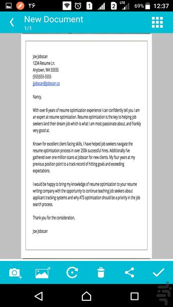 اسکنر PDF - عکس برنامه موبایلی اندروید