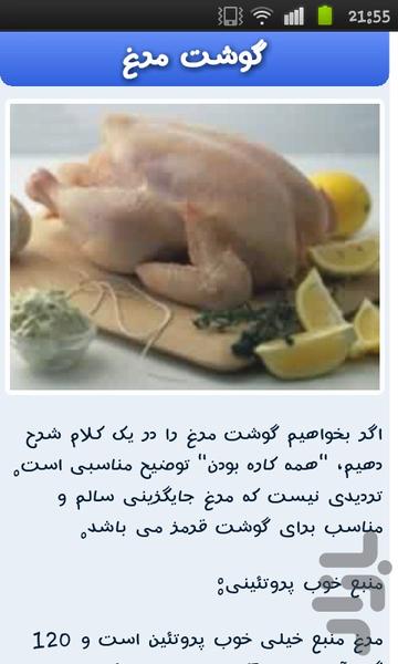 خواص خوراکی ها - عکس برنامه موبایلی اندروید