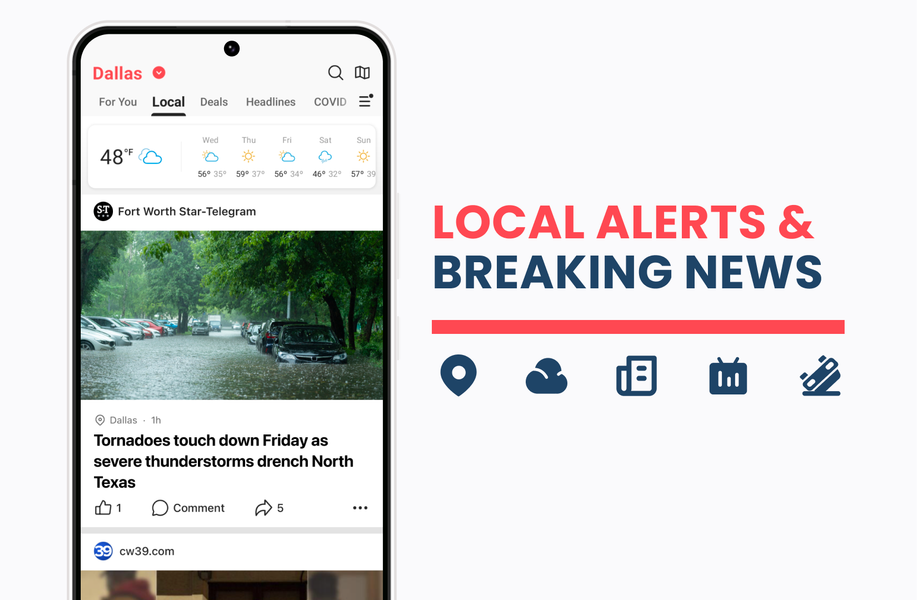 NewsBreak: Local News & Alerts - عکس برنامه موبایلی اندروید