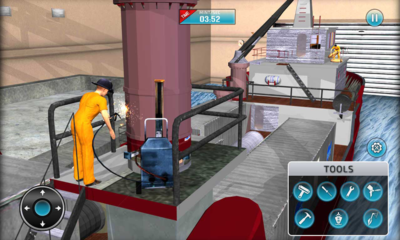 Cruise Ship Mechanic Simulator 2018: Repair Shop - Gameplay image of android game