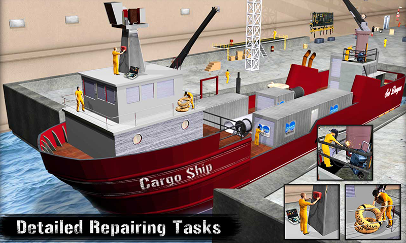 Cruise Ship Mechanic Simulator 2018: Repair Shop - Gameplay image of android game