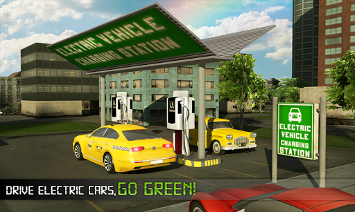 Electric Car Taxi Driver: NY City Cab Taxi Games - عکس بازی موبایلی اندروید