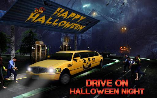 Halloween Night Taxi Driver 3D Car Driving Games - Gameplay image of android game