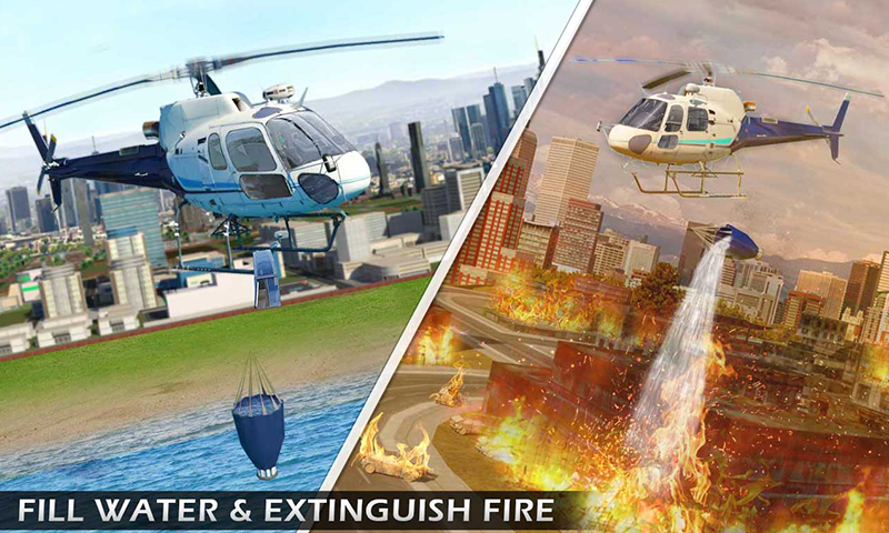 Copter Car Ambulance Sim 3d - Gameplay image of android game