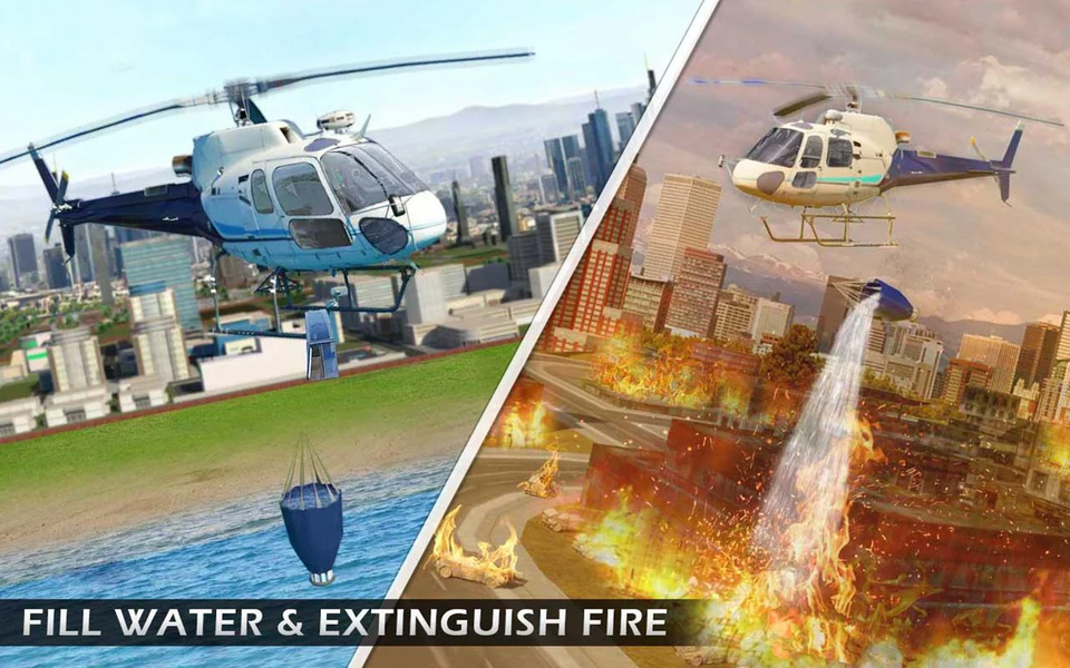 Copter Car Ambulance Sim 3d - Gameplay image of android game