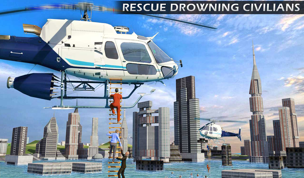 Copter Car Ambulance Sim 3d - Gameplay image of android game