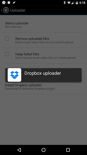 IP Webcam uploader for Dropbox - Image screenshot of android app