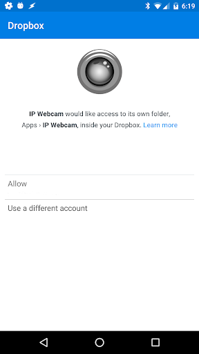 IP Webcam uploader for Dropbox - Image screenshot of android app