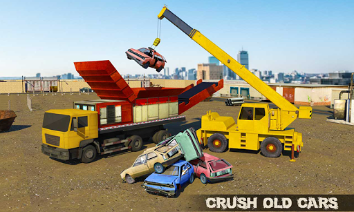 Crusher Crane Excavator Sim - Gameplay image of android game