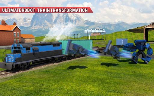 Robo Car Transform: Train Transport Smart Crane 3D - Gameplay image of android game