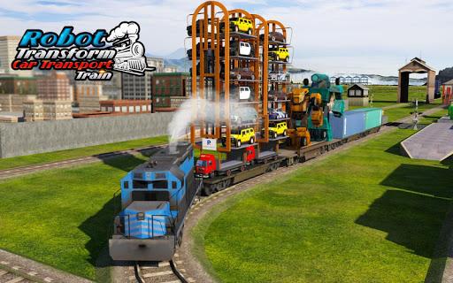 Robo Car Transform: Train Transport Smart Crane 3D - Gameplay image of android game