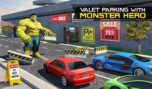 Superheroes Valet Car Parking Mania- Shopping Mall - Gameplay image of android game