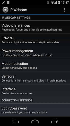 IP Webcam - Image screenshot of android app