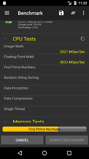 PassMark PerformanceTest - عکس برنامه موبایلی اندروید