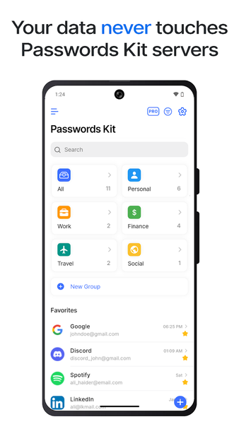 Passwords Kit: Master Password - عکس برنامه موبایلی اندروید