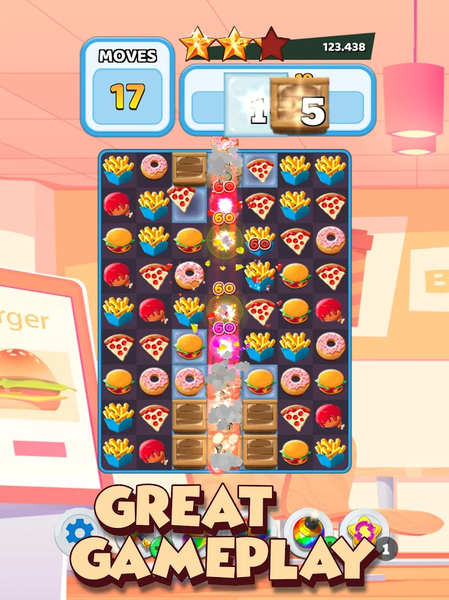 Crush The Burger Match ۳ Game - عکس بازی موبایلی اندروید
