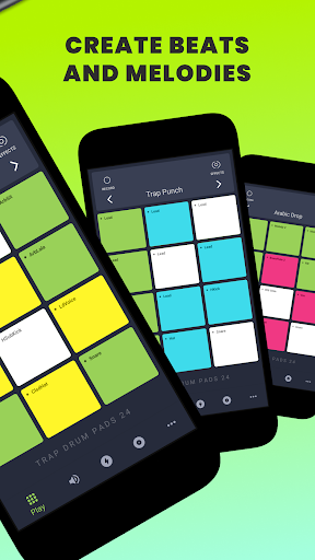 Trap Drum Pads 24 - Make Beats - Image screenshot of android app