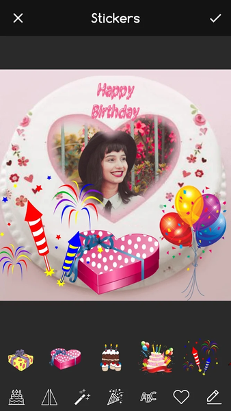 Pic on Birthday Cake with Name - Image screenshot of android app