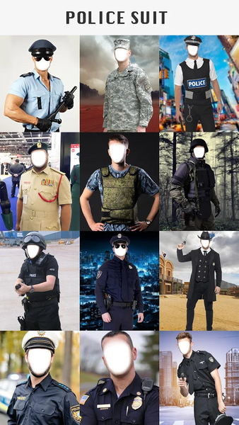 Police Photo Editor Suit Dress - Image screenshot of android app